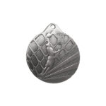 CUSTOM SILVER BASKETBALL AWARD MEDAL 50MM WITH PRINTED LABEL - Image 2