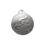 SILVER CYCLING MEDAL 50MM WITH CUSTOM PRINTED LABEL – PERSONALIZED SPORTS AWARD - Image 2