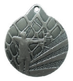 SILVER ARCHERY MEDAL 50MM WITH CUSTOM PRINTED LABEL – ARCHERY AWARD MEDAL - Image 3