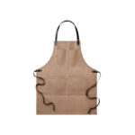 APRON IN WAXED CANVAS WITH LEATHER DETAILS - Image 3