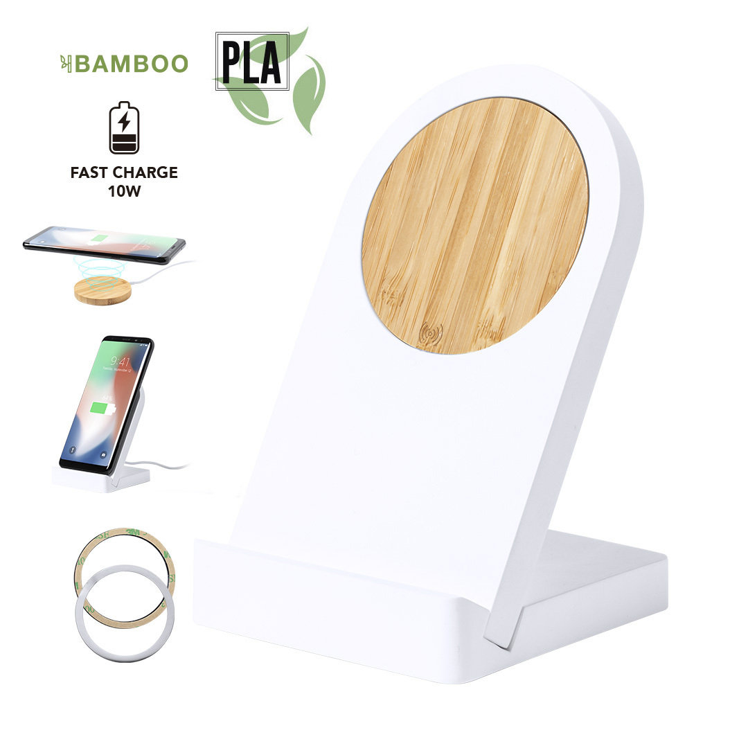 1197_1.jpg HOLDER FAST WIRELESS CHARGER NOOPY MADE OF BAMBOO - Image 1