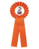 ORANGE ROSETTE 11.5*31CM (PRINTING INCLUDED) - Image 2