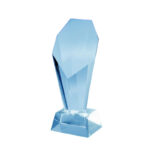 DELUXE CRYSTAL AWARD 19.5CM LIGHT BLUE - Image 2