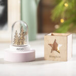 WOOD XMAS ORNAMENT WITH REINDEER AND TREE - Image 4