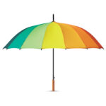 RAINBOW PRIDE UMBRELLA WITH WOODEN SHAFT - Image 4