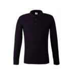 BLACK LONG SLEEVE POLO SHIRT BY KEYA - Image 2