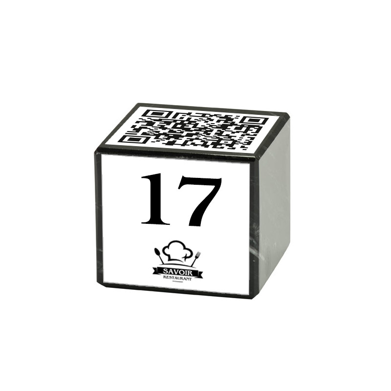 M401B BLACK MARBLE TABLE STAND - Image 1