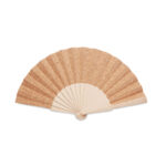 WOODEN HAND FAN WITH CORK FABRIC SHEETING - Image 16