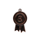 BRASS MEDAL 6.5CM NUMBER 3 - Image 2