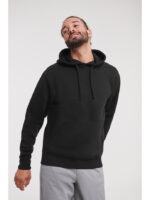RUSSELL UNISEX AUTHENTIC HOODED SWEAT IN BLACK (PLUS SIZES) - Image 5