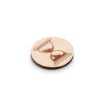 ROUND SHAPE WOODEN LAPEL PIN 2CM