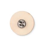 ROUND SHAPE WOODEN LAPEL PIN 2CM - Image 2
