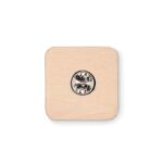 SQUARE SHAPE WOODEN LAPEL PIN 3CM*3CM - Image 3