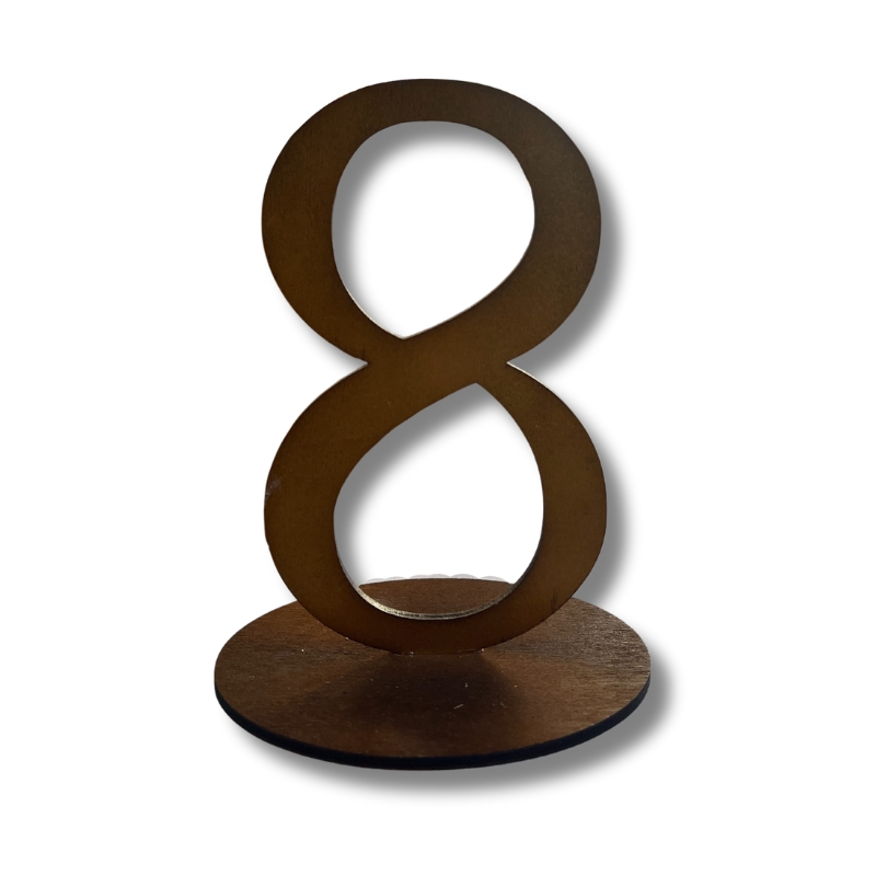 WOODEN TABLE NUMBER FOR EVENTS (1) WOODEN TABLE NUMBER FOR EVENTS - Image 1