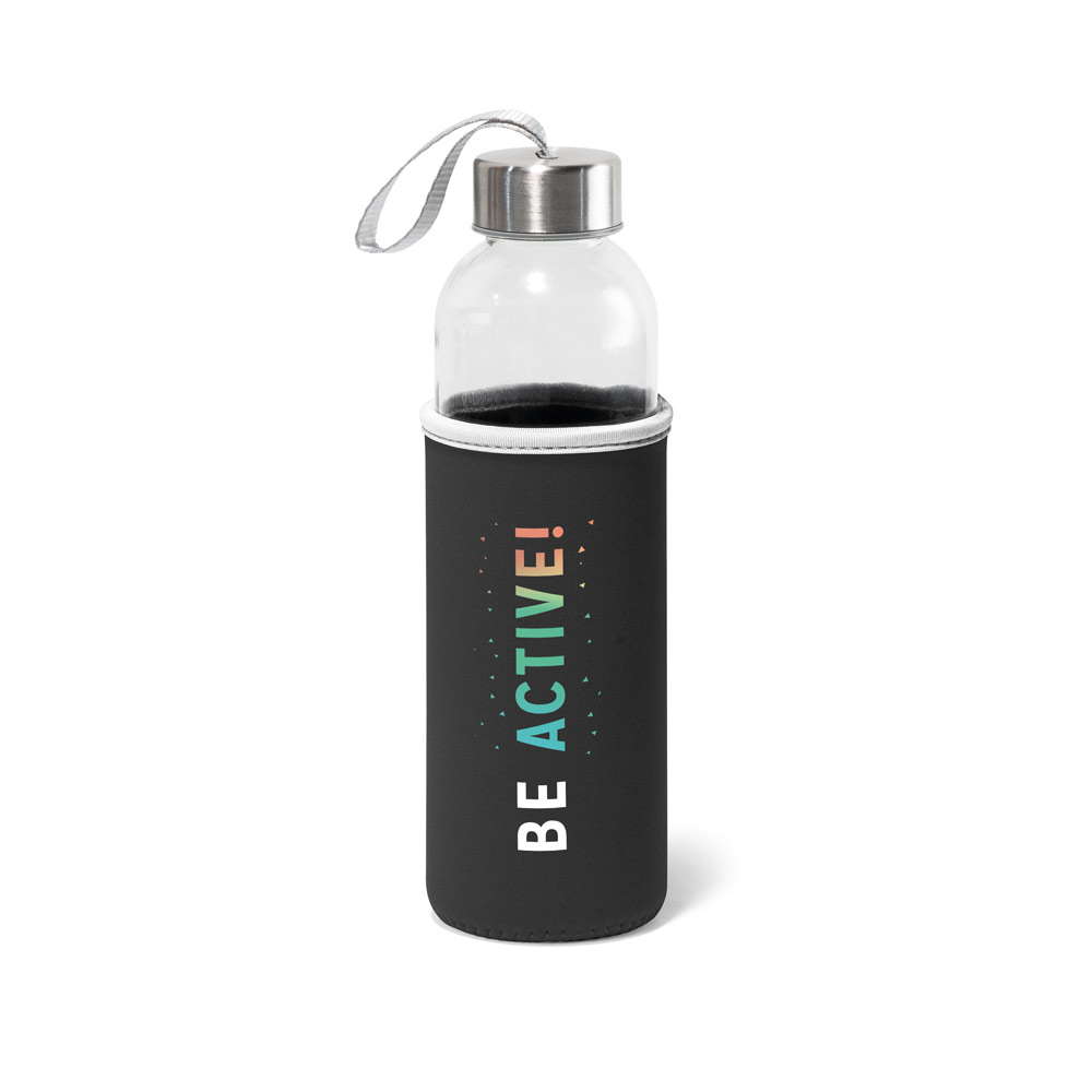94646 GLASS STAINLESS STEEL BOTTLE RAISE 520ml - Image 1