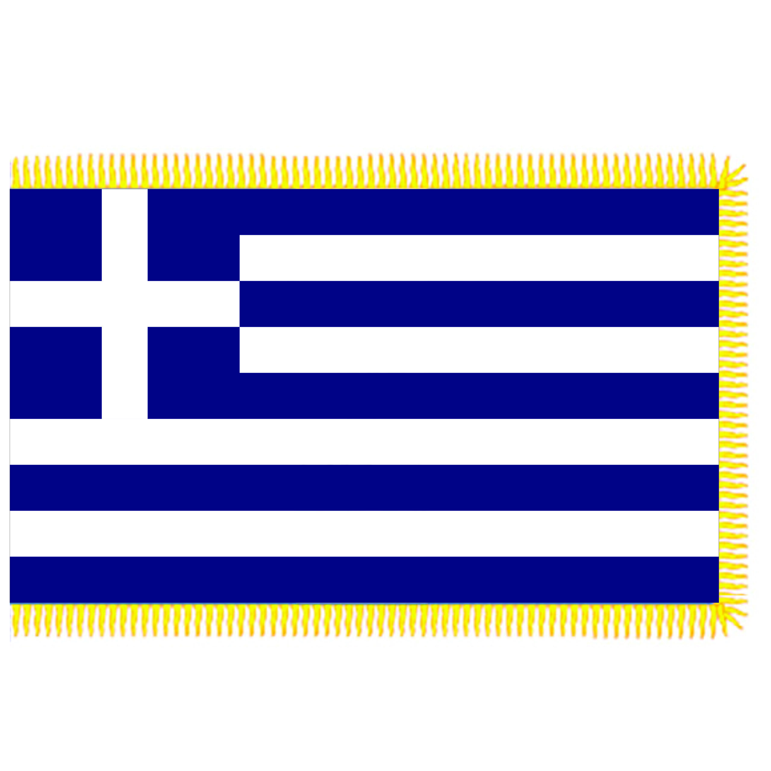 FLA073 GREECE FLAG 150X100CM WITH GOLD FRIDGES - Image 1