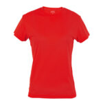 RED WOMEN’S SPORTS TEE | 100% POLYESTER | 135GSM | SUBLIMATION & MARATHON USE - Image 2