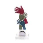 ARTISTIC UNITED HANDS PLEXIGLASS AWARD 27.6CM - Image 2
