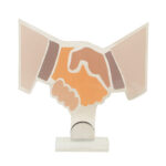 ARTISTIC SHAKING HANDS PLEXIGLASS AWARD 28CM - Image 2