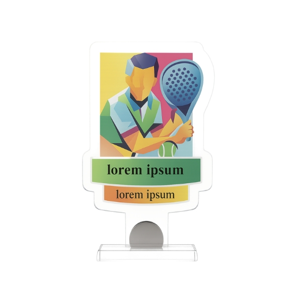 ART108 ARTISTIC PLEXIGLASS PADEL TROPHY 27cm - Image 1
